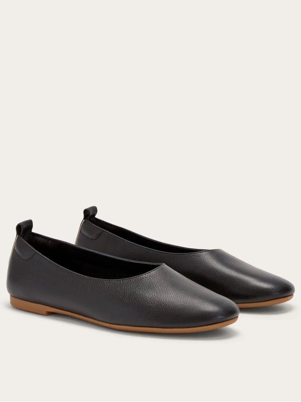 Everlane Day Glove Flat Black Leather Ballet Slip On Size 6.5 Sustainable Chic - Picture 1 of 10